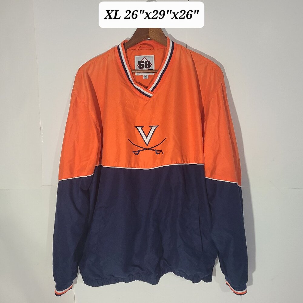 Virginia Cavaliers UVA Embroidered Color Block XL Windbreaker Pullover